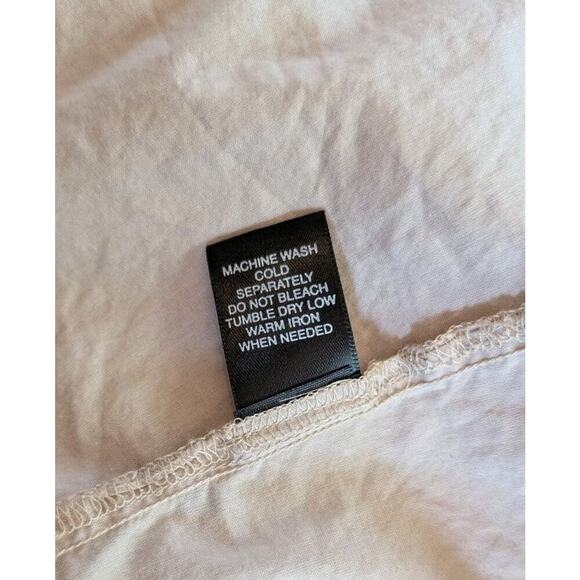 Avenue Womens Sz 30/32 Ruffle Front V-Neck Button Down 100% Cotton - Picture 8 of 12